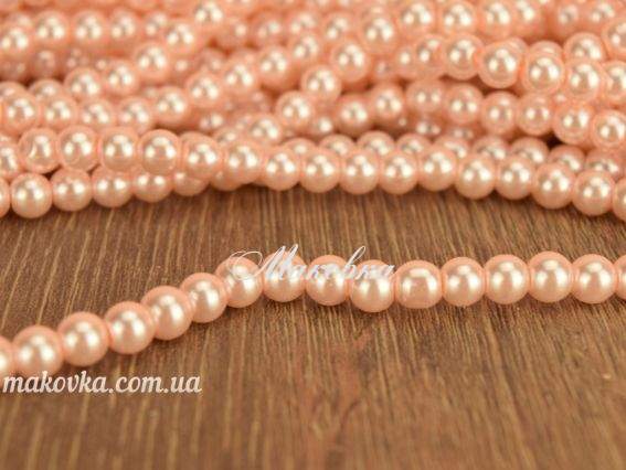 Жемчуг 6 мм, №24, rose pink  низка