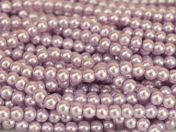 Жемчуг 6 мм, №63 light Amethyst (светлый аметист), низка