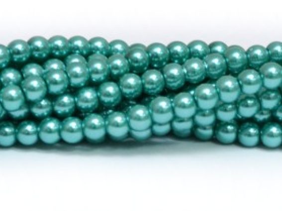 Жемчуг 6 мм, №49 Зеленый (Peacock Bule), низка