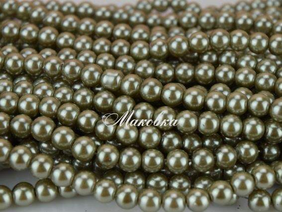Жемчуг 8 мм, №52 Mid grey , низка
