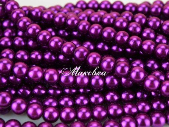Жемчуг 8 мм, №69 dark purple , низка Жемчуг 8 мм, №69 dark purple , низка