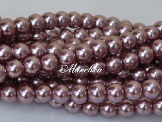 Жемчуг 8 мм, коричнево-кофейный, низка Жемчуг 8 мм, коричнево-кофейный, низка