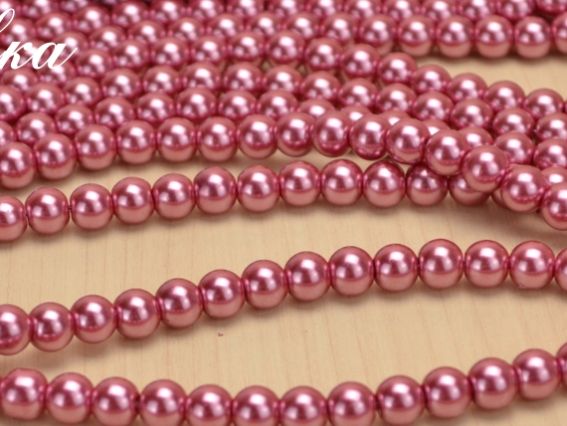 Жемчуг 8 мм, №43  lotus red ,  низка Жемчуг 8 мм, №43  lotus red ,  низка