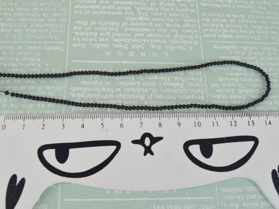 70449-2 Preciosa Перли 2 мм скляні, чорні, 1 низка