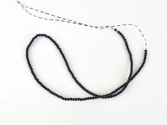 70449-2 Preciosa Перли 2 мм скляні, чорні, 1 низка