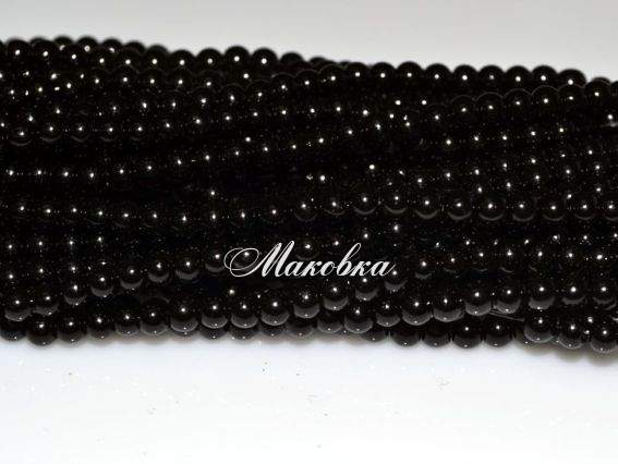 Перли 4 мм, №40 чорний, низка