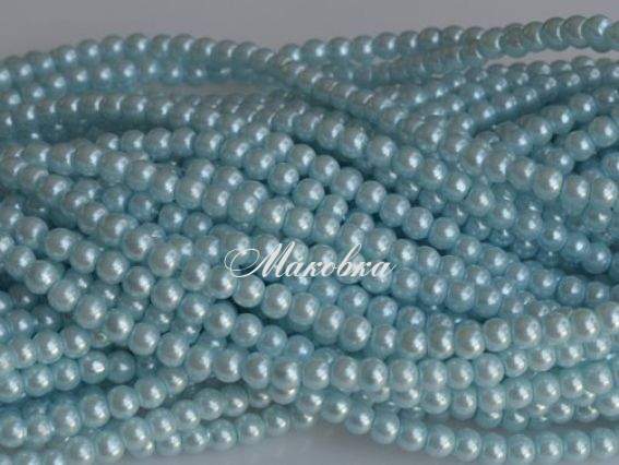 Перли 4 мм №11 acid blue, низка