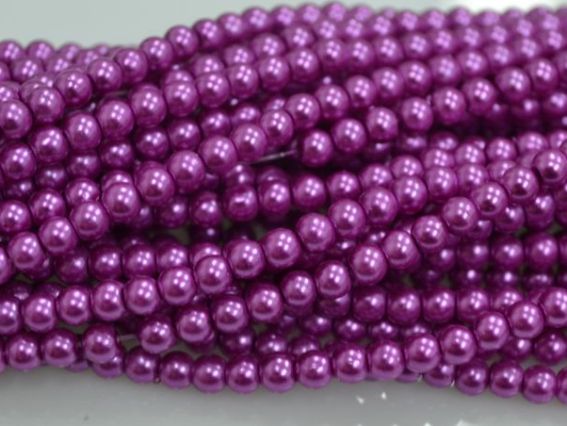 Жемчуг 4 мм, темно- розовый 04, низка Жемчуг 4 мм, темно- розовый 04, низка