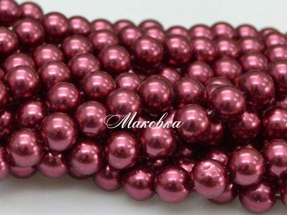 Жемчуг 10 мм, 05 бордовый Жемчуг 10 мм, 05 бордовый