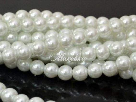 Жемчуг 10 мм, №01 white белый, 1 низка