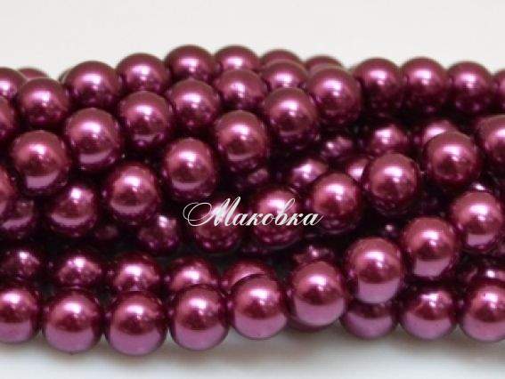 Жемчуг 10 мм, №16 баклажановый