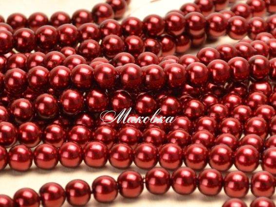 Жемчуг 10 мм, №17 вишнёвый Жемчуг 10 мм, №17 вишнёвый