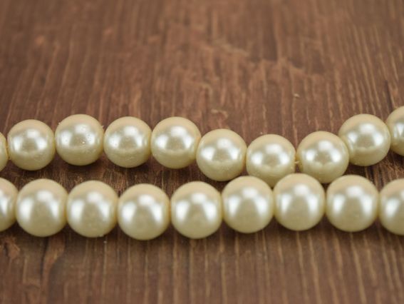 Жемчуг 12 мм, №02 Ivory-white (слоновая кость), 1 низка