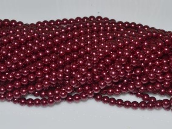 Намистини Перли 6 мм, №17 Hyacinth, низка, 