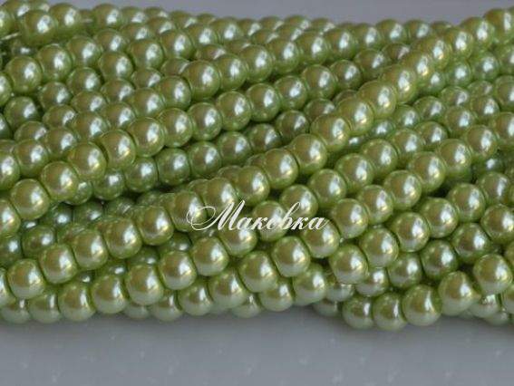 Жемчуг 6 мм, №23 Зеленый (grass green ), низка