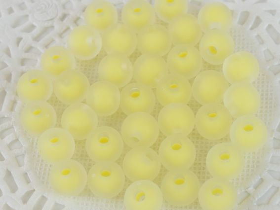 Намистини ШАР діаметр 8 мм, Матовий ореол М14-ЖОВТІ, 10г