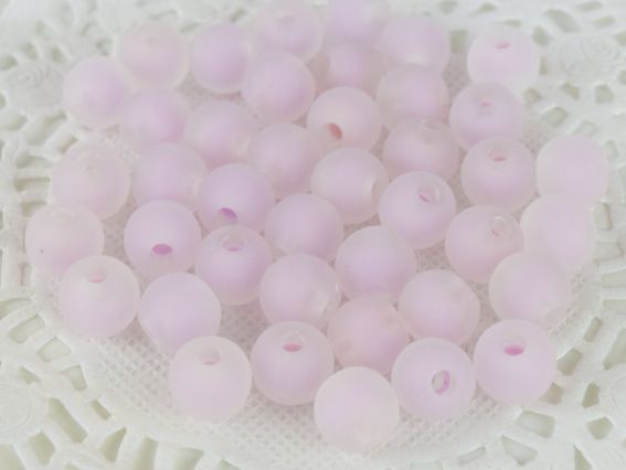 Намистини ШАР діаметр 8 мм, Матовий ореол М35-Св.БУЗКОВІ, 10г