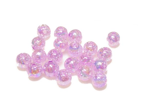 Намистини КУЛЯ діаметр 10 мм, Кракелюр, бузкові G32,, 10г