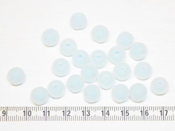 Бусины ШАР диаметр 10 мм, Матовый ореол М24-ГОЛУБЫЕ, 10г,
