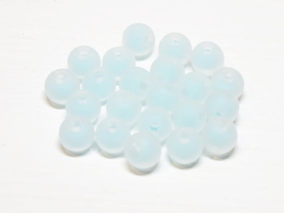 Бусины ШАР диаметр 10 мм, Матовый ореол М24-ГОЛУБЫЕ, 10г,
