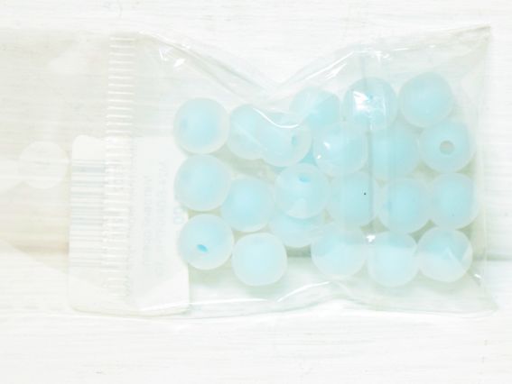 Бусины ШАР диаметр 10 мм, Матовый ореол М24-ГОЛУБЫЕ, 10г,