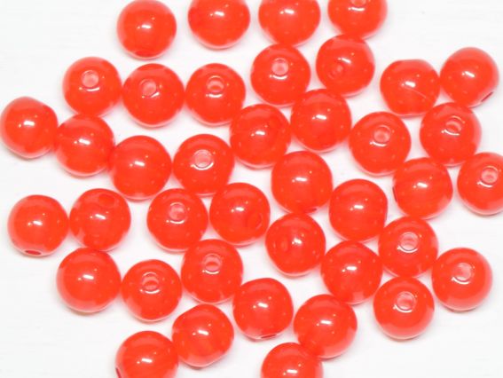 Намистини КУЛЯ діаметр 8мм, Желейні колір ЧЕРВОНИЙ Н07