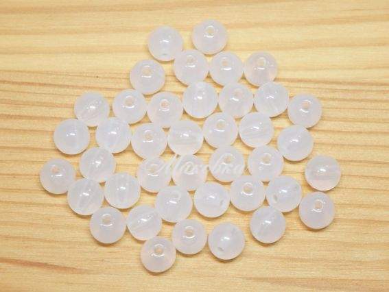 Бусины ШАР 8мм, Желейные БЕЛЫЕ Н01, 10г