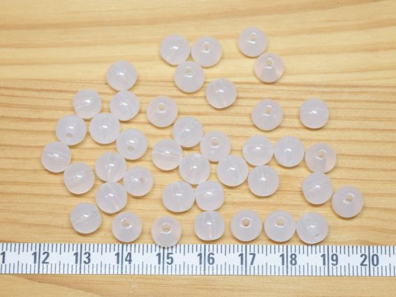 Бусины ШАР диаметр 8мм, Желейные цвет БЕЛЫЙ Н01, 10г