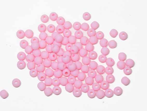 Бусины ШАР диаметр 6мм, Матовые цвет Розовый Е01, 10г