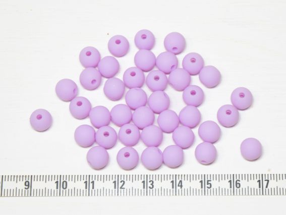 Намистини КУЛЯ діаметр 8мм, Матові колір Бузковий Е23, 10г