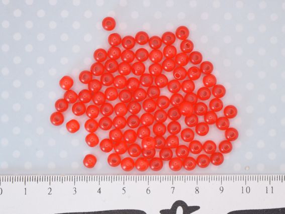 Намистини КУЛЯ діаметр 6мм, Желейні колір ЧЕРВОНИЙ Н07
