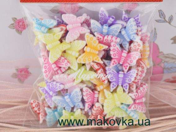 Бусины крафт стиль Бабочка 12.5x16x4 мм Микс, 25 г,/уп Бусины крафт стиль Бабочка 12.5x16x4 мм Микс, 25 г,/уп