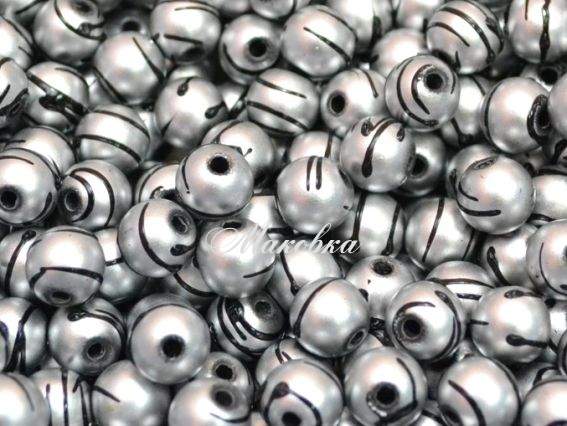 Бусины акриловые, Шар 10 мм, серпантин, 50 шт/уп Бусины акриловые, Шар 10 мм, серпантин, 50 шт/уп