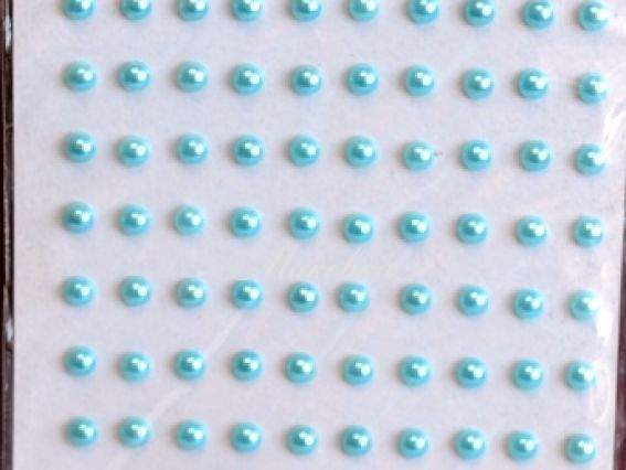 Полубусины под жемчуг, 5 мм, набор 100 шт, голубые