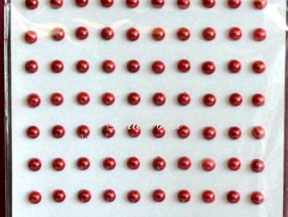 Половинки жемчужин клеевые, 5 мм, набор 100 шт, бордовые Половинки жемчужин клеевые, 5 мм, набор 100 шт, бордовые