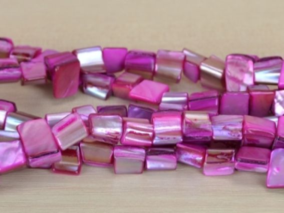 Бусины ракушка 11 рубка, розовые, 1 низка