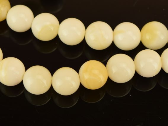 Бусина из натуральных желтых Ракушек шар 8 мм №45