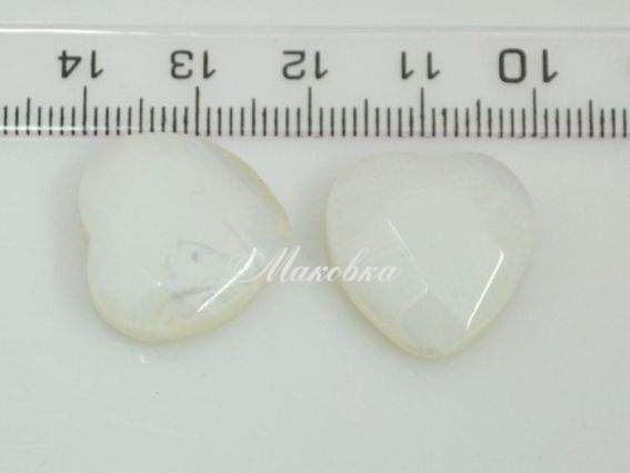 Бусина БК-010, лунный камень, сердце