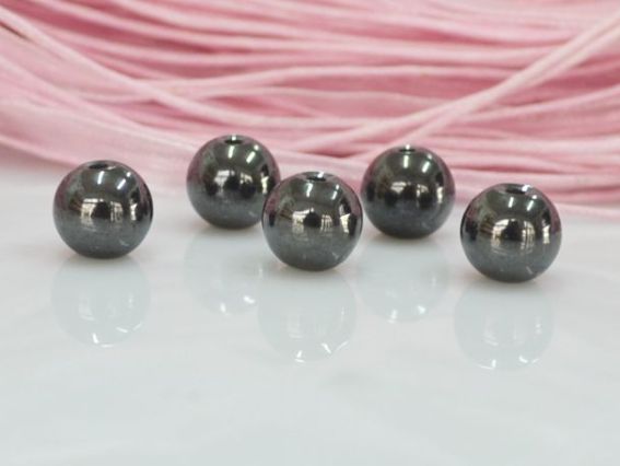 БК-015 Бусина натуральная, гематит шар 10 мм, 1 шт