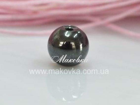 Бусина БК-015, гематит шар 10 мм, 1 шт