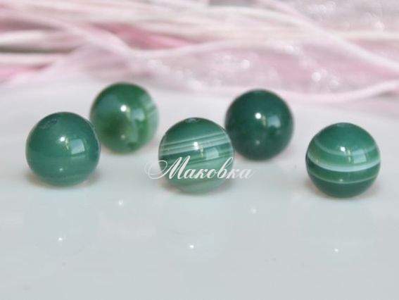 Бусина БК-019, кружевной агат, шар 10 мм, 1 шт, зеленый Бусина БК-019, кружевной агат, шар 10 мм, 1 шт, зеленый
