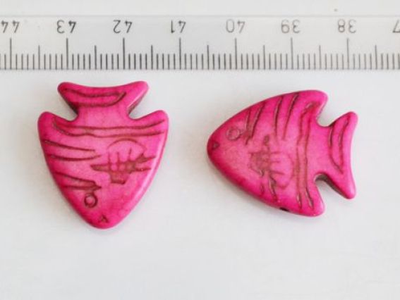 Бусина БК-022 -3 бирюза Рыба 26х23 мм, ярко-розовая, 1 шт Бусина БК-022 -3 бирюза Рыба 26х23 мм, ярко-розовая, 1 шт