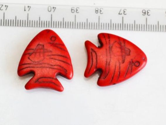Бусина БК-022 -6 бирюза Рыба 26х23 мм, темно-красная, 1 шт Бусина БК-022 -6 бирюза Рыба 26х23 мм, темно-красная, 1 шт