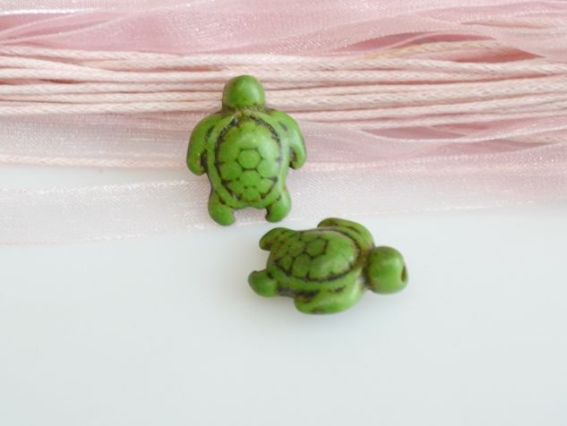 Бусина БК-26-1 Черепаха 18х14х7 мм бирюза, 1 шт зеленая Бусина БК-26-1 Черепаха 18х14х7 мм бирюза, 1 шт зеленая