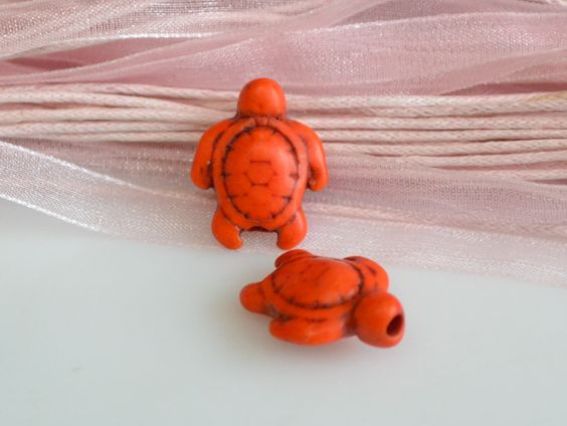 Бусина БК-26-4 Черепаха 18х14х7 мм бирюза, 1 шт красная Бусина БК-26-4 Черепаха 18х14х7 мм бирюза, 1 шт красная