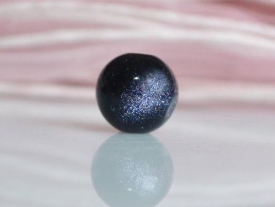 Бусина БК-32 авантюрин Шар 10 мм, 1 шт, черно-синяя Бусина БК-32 авантюрин Шар 10 мм, 1 шт, черно-синяя