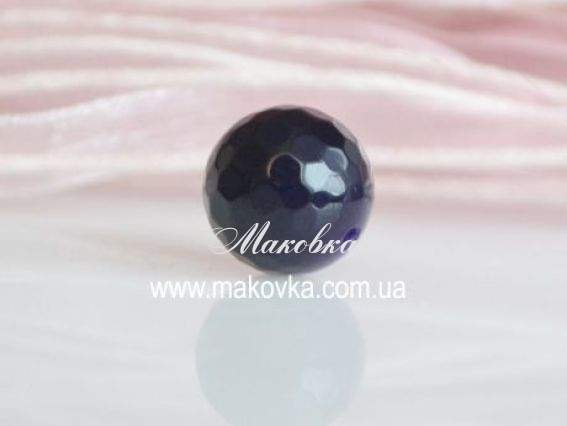 Бусина БК-41 Агат граненный, 10 мм, 1 шт, темно-фиолетовая Бусина БК-41 Агат граненный, 10 мм, 1 шт, темно-фиолетовая