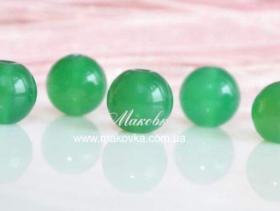 Бусина БК-50 Агат, 10 мм, 1 шт, шар зеленый Бусина БК-50 Агат, 10 мм, 1 шт, шар зеленый