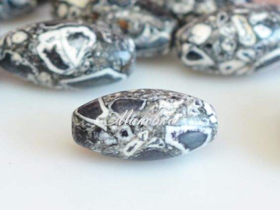 Бусина БК-64 Бирюза мозаика, зерно 20 мм, 1 шт, черно-белая Бусина БК-64 Бирюза мозаика, зерно 20 мм, 1 шт, черно-белая