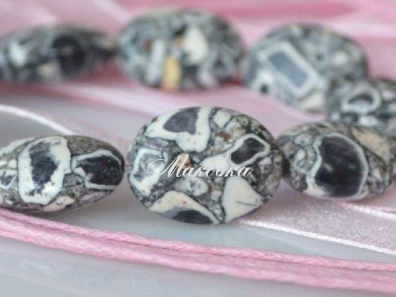 Бусина БК-84 Бирюза мозаика, овал 16х13 мм, 1 шт, серая Бусина БК-84 Бирюза мозаика, овал 16х13 мм, 1 шт, серая